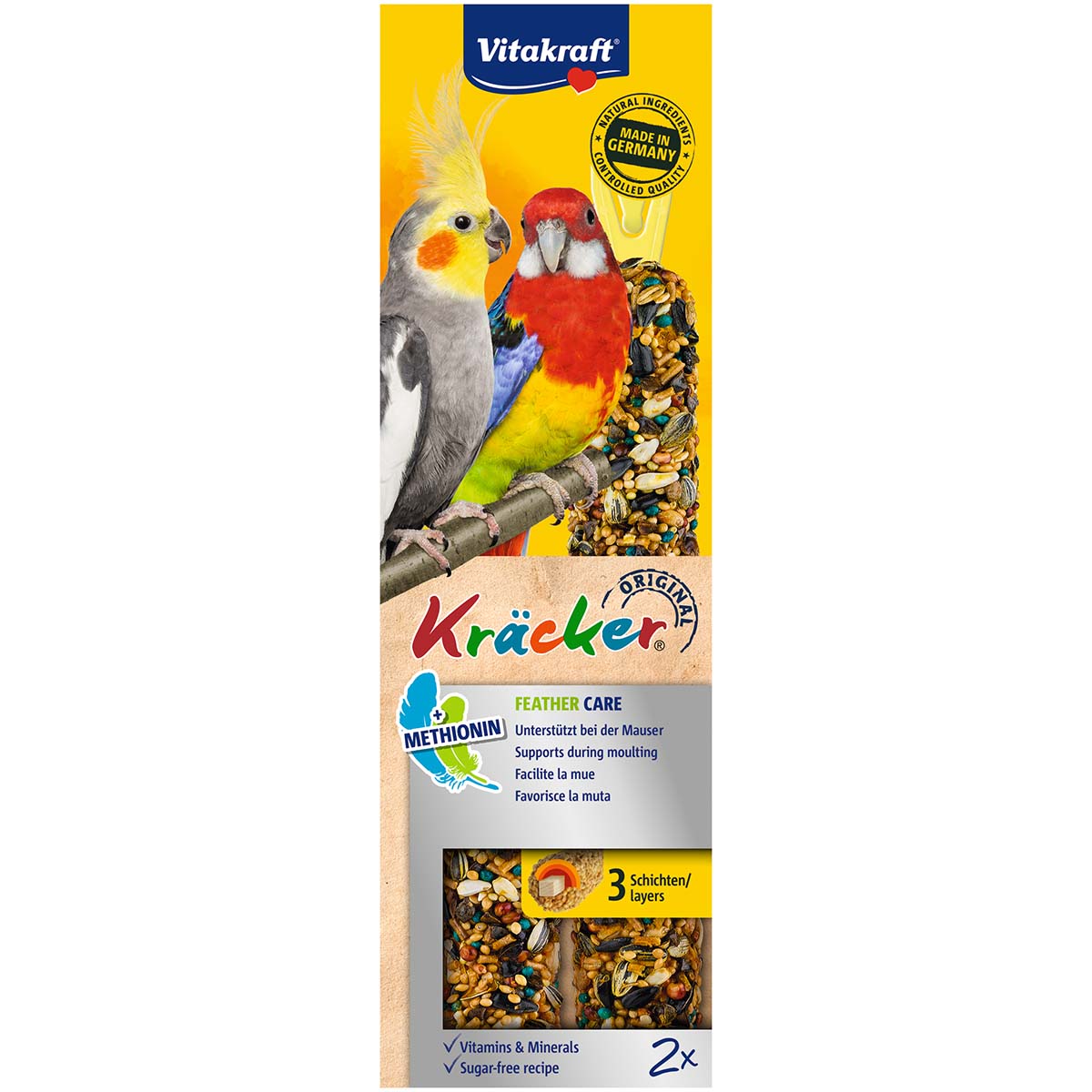 Vitakraft krekry Feather Care pro velké papoušky