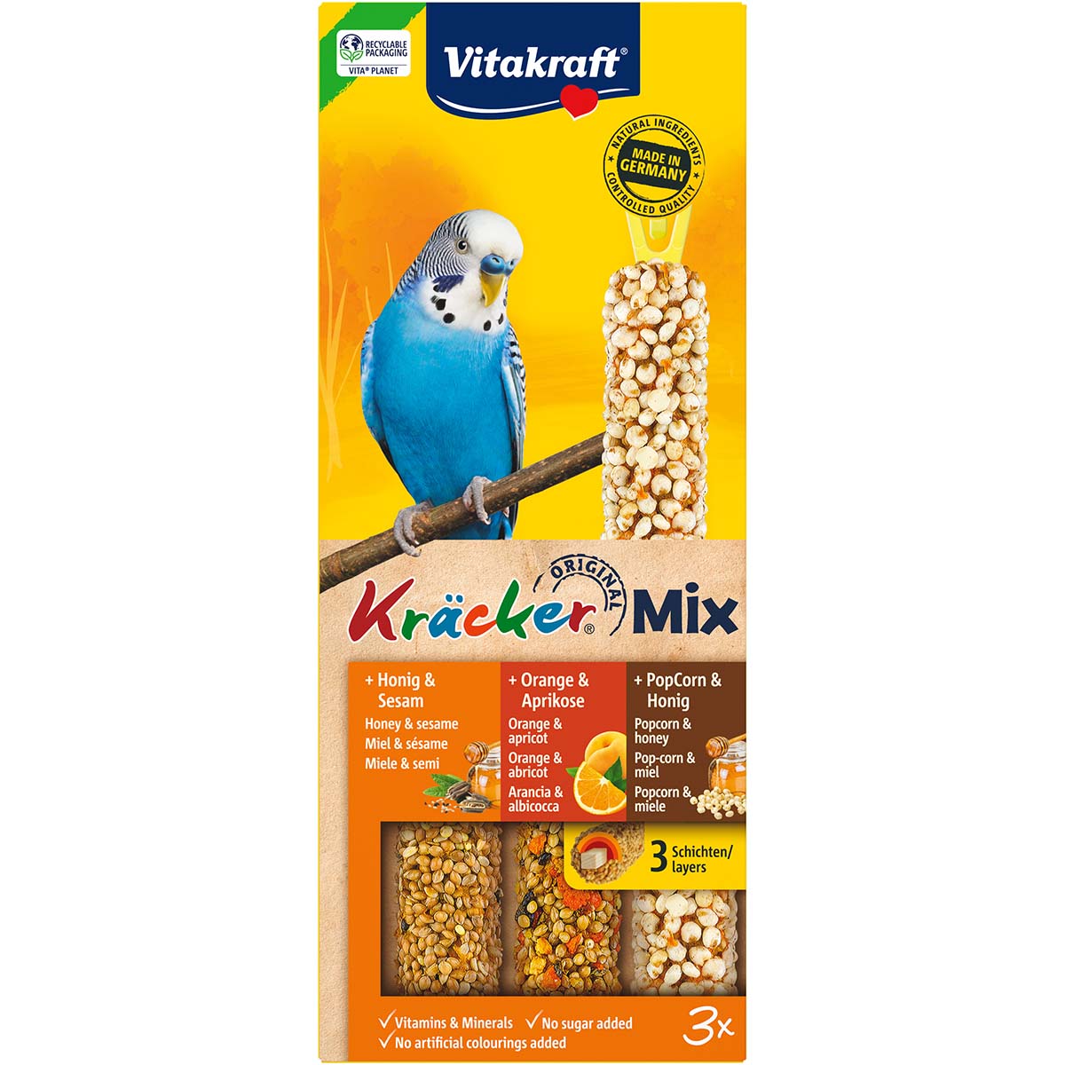Vitakraft Kräcker Trio med pomeranč PopCorn