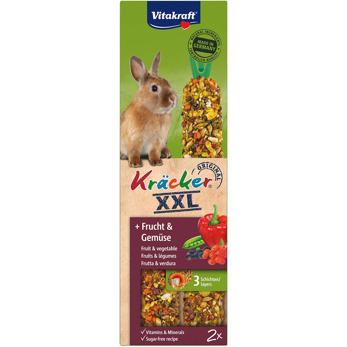 Vitakraft krekry XXL ovoce a zelenina