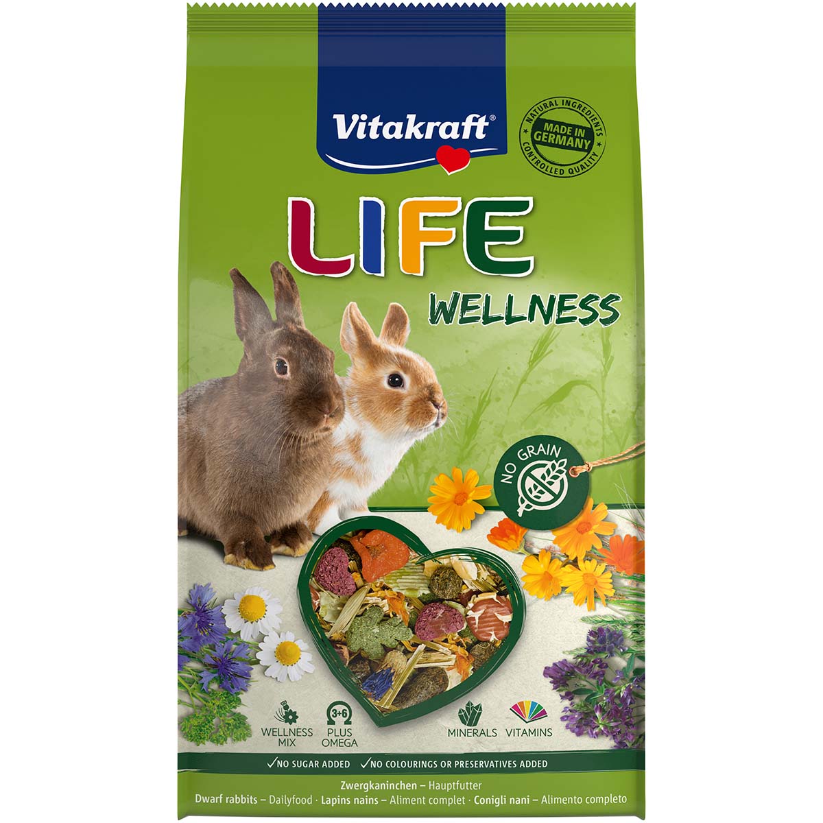 Vitakraft LIFE Wellness pro zakrslé králíky 600 g