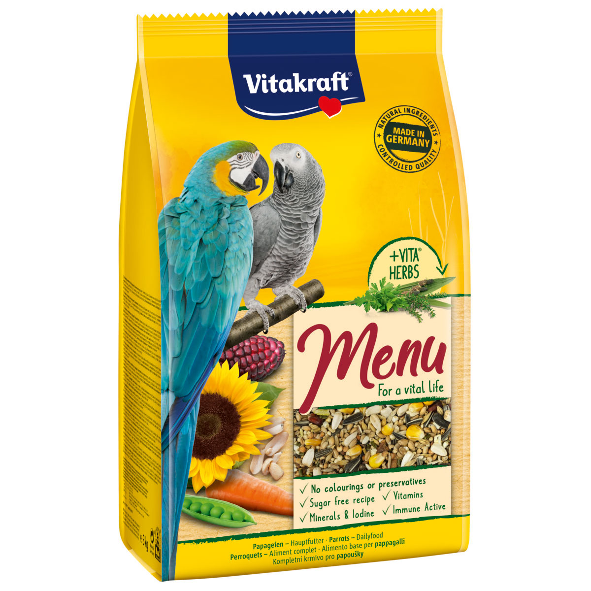Vitakraft menu s medem pro papoušky