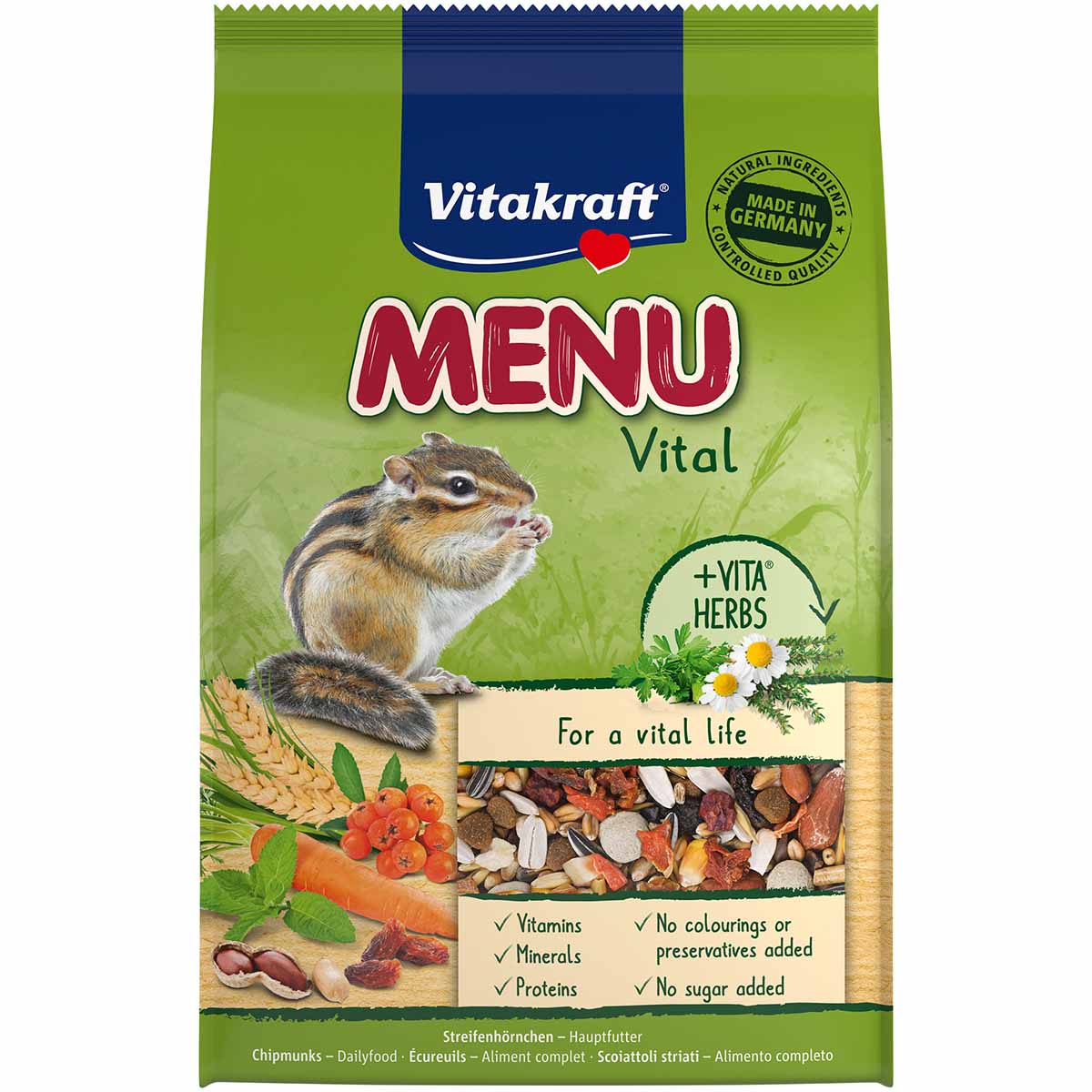 Vitakraft prémiové menu pro čipmanky Vital 600 g