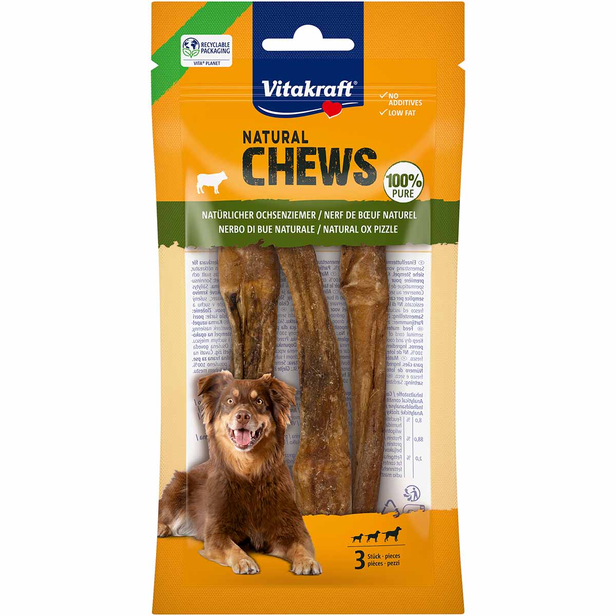 Vitakraft CHEWS pure býčí penis 3 kusy