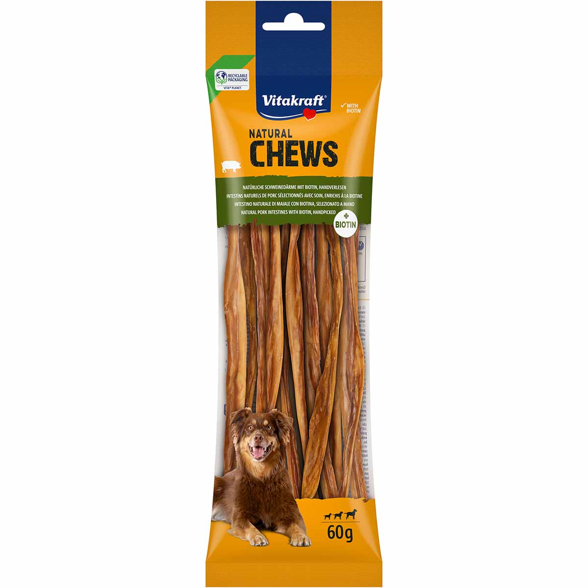 Vitakraft CHEWS pure vepřová střívka sušená 60 g
