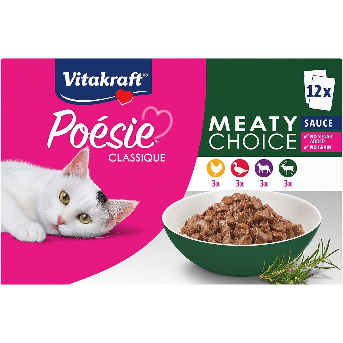 Vitakraft Poésie Classique Meaty Choice Sauce 12× 85 g