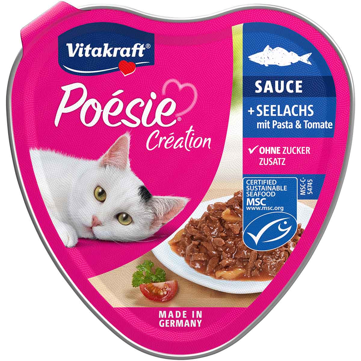 Vitakraft Poésie omáčka s treskou tmavou a rajčaty