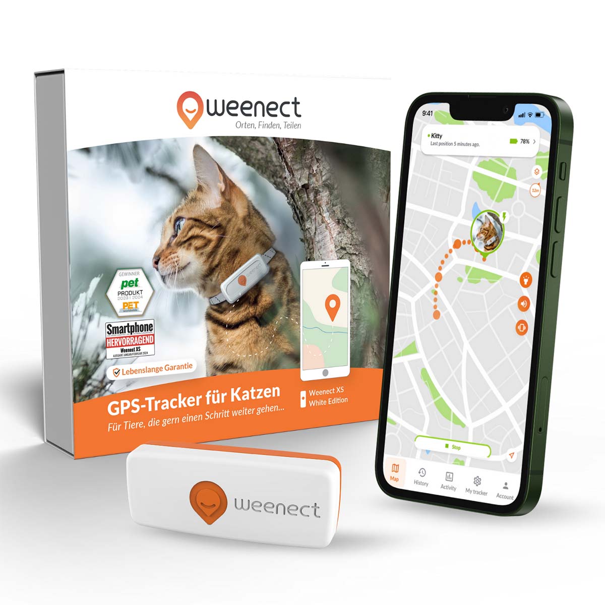Weenect XS GPS lokátor pro kočky