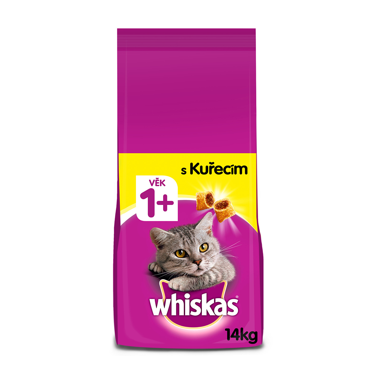 Whiskas granule s kuřecím pro dospělé kočky