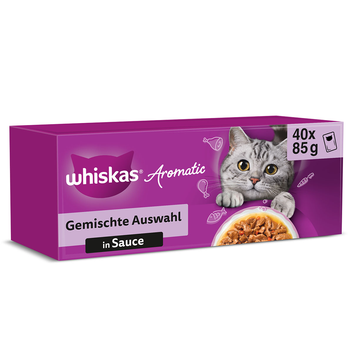 Whiskas aromatic selection mořské plody v omáčce 40x85 g