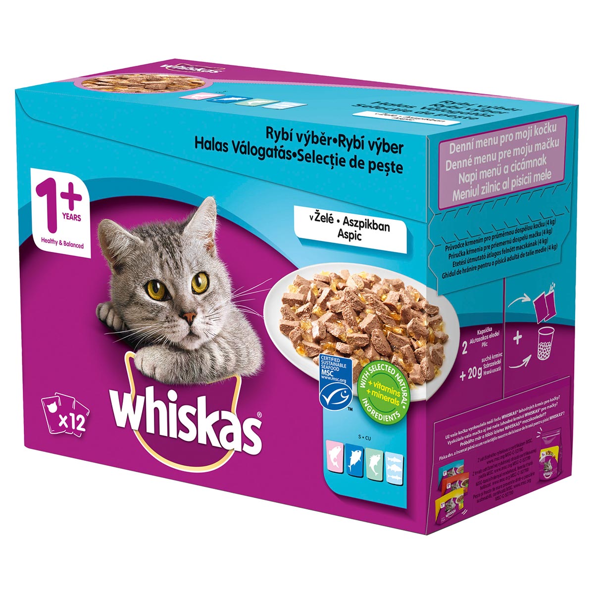Whiskas kapsičky rybí výběr v želé