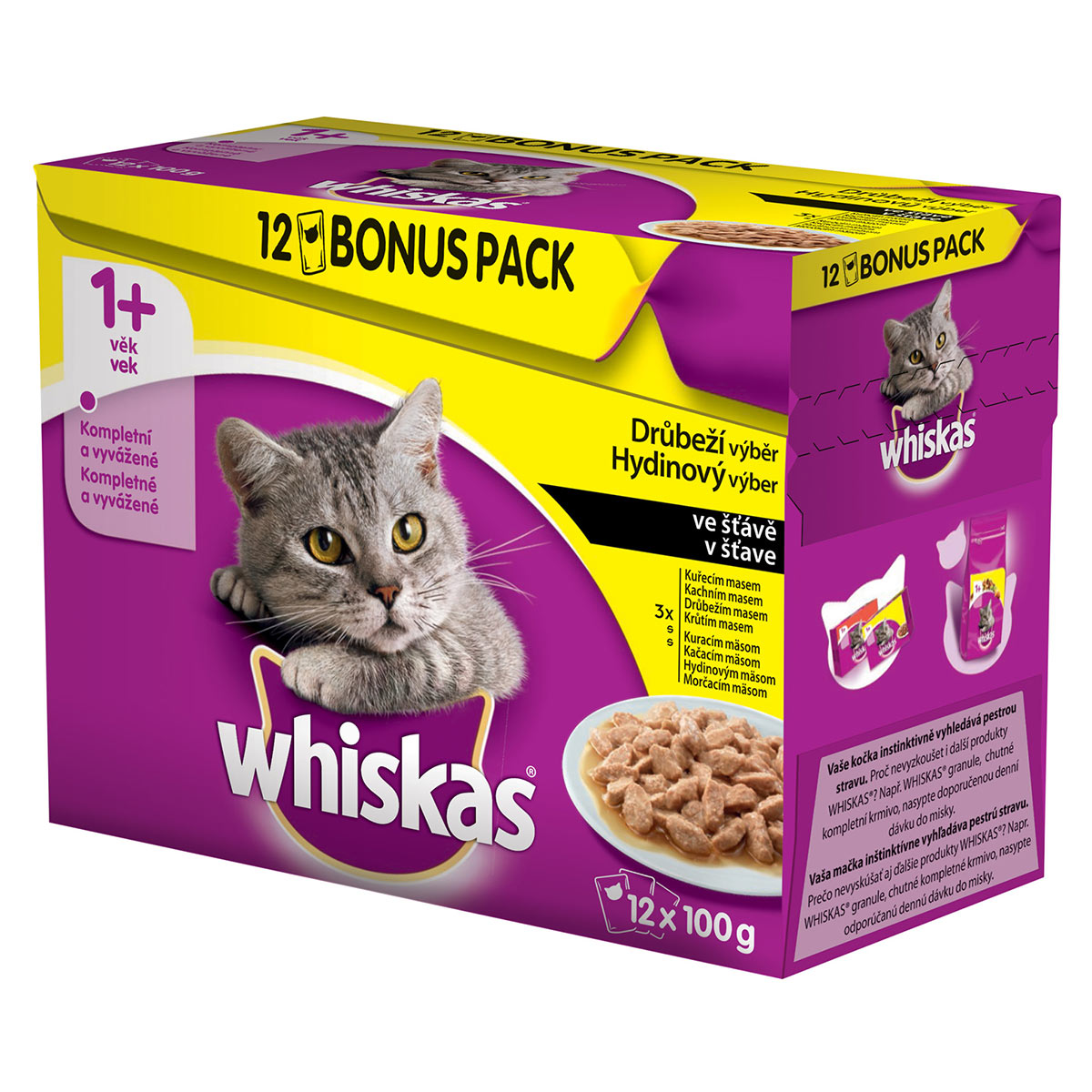 Whiskas kapsičky drůbeží výběr ve šťávě
