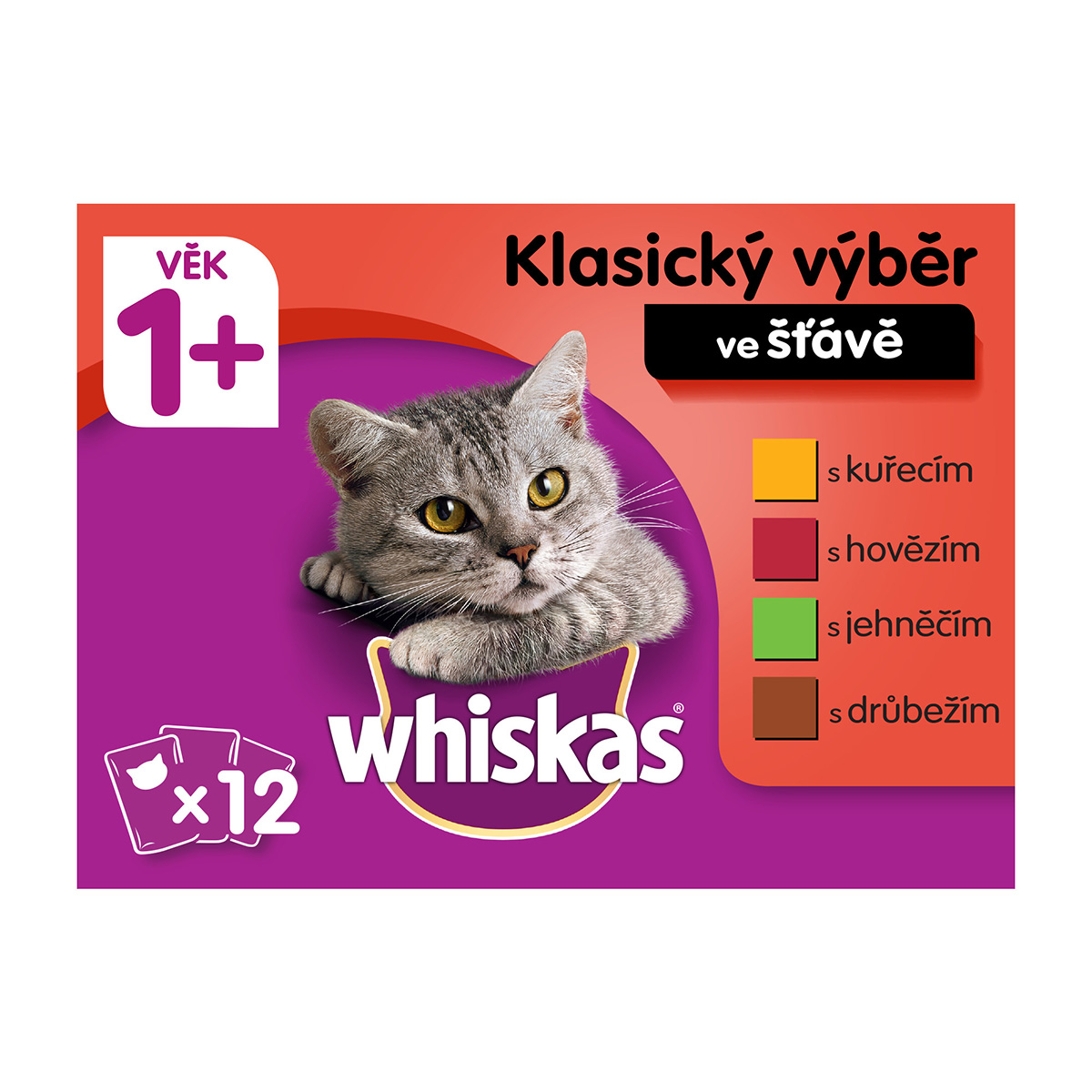 Whiskas kapsičky klasický výběr ve šťávě