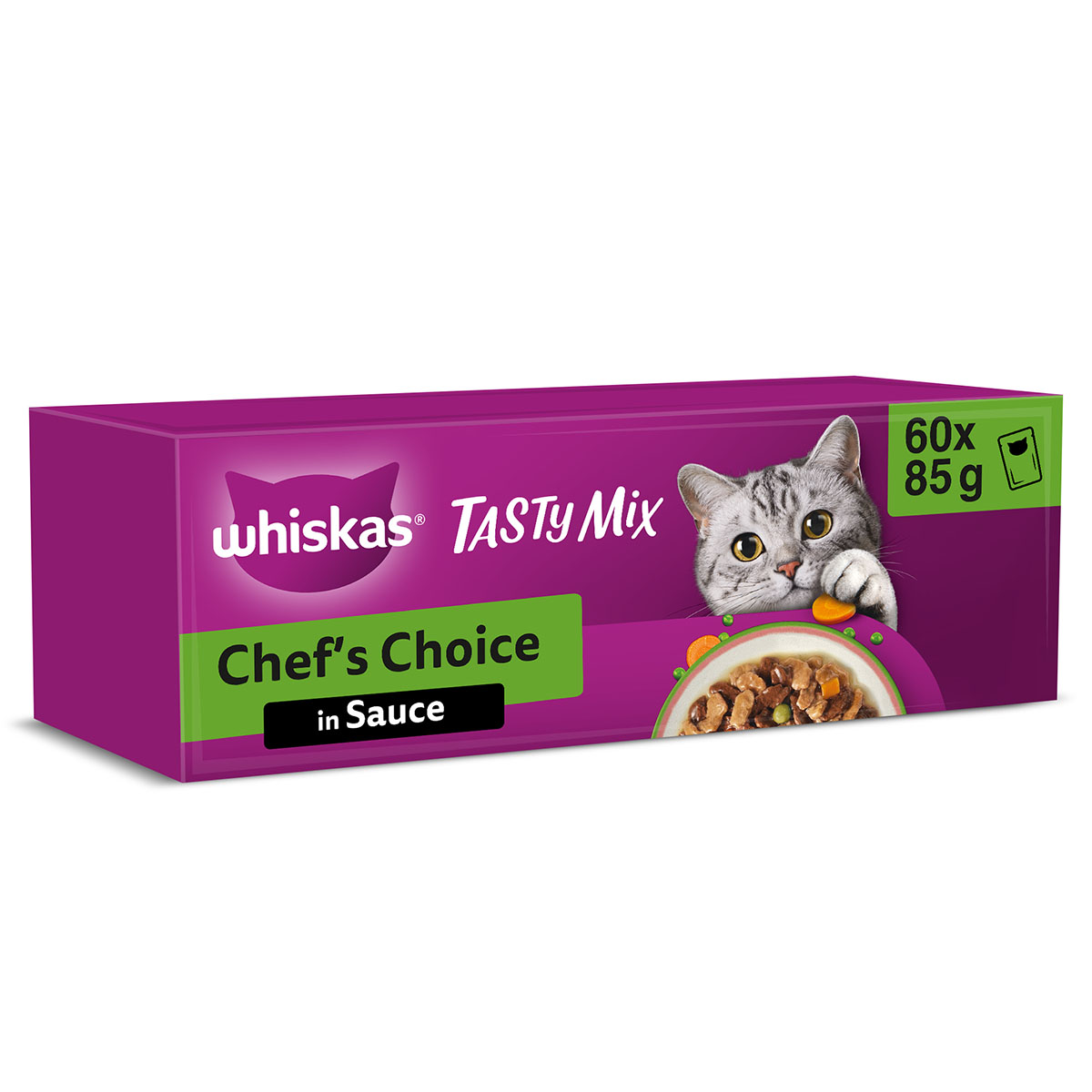 Whiskas TASTY MIX Pouch Multipack v omáčce 60x85 g