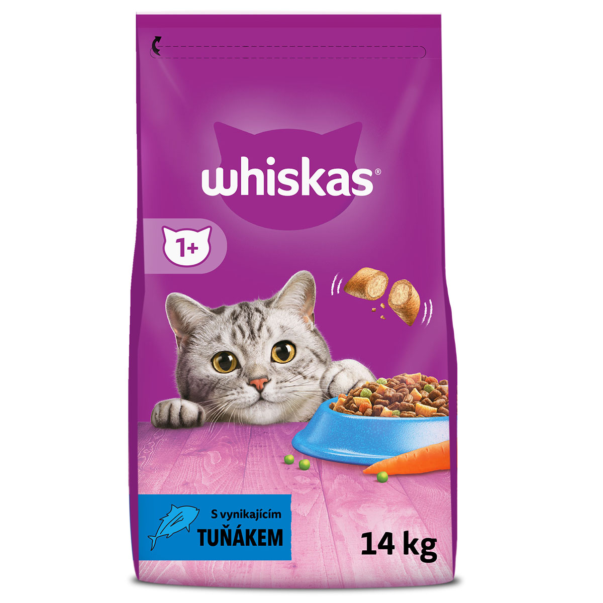 Whiskas granule s tuňákem pro dospělé kočky