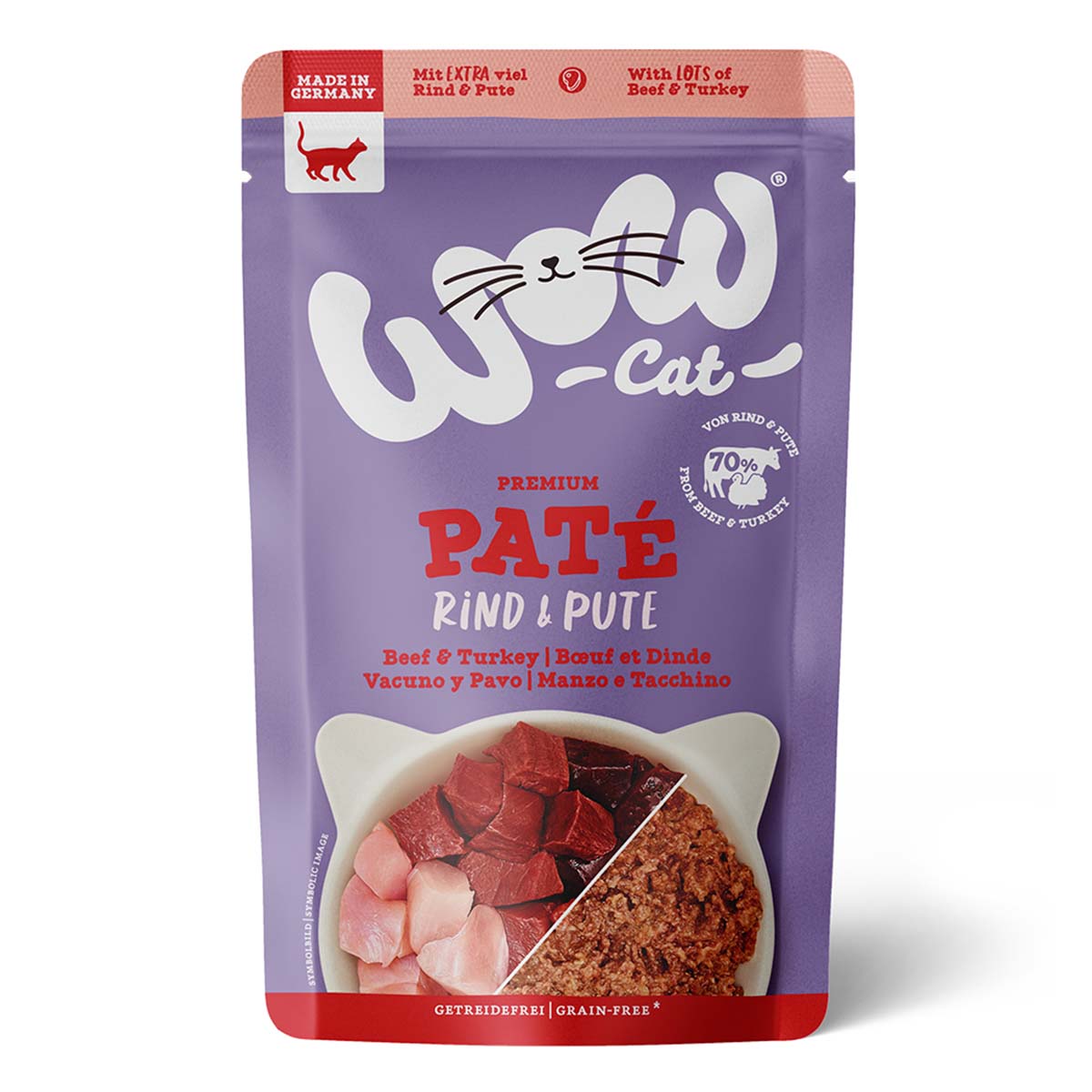 WOW CAT Adult hovězí a krůta