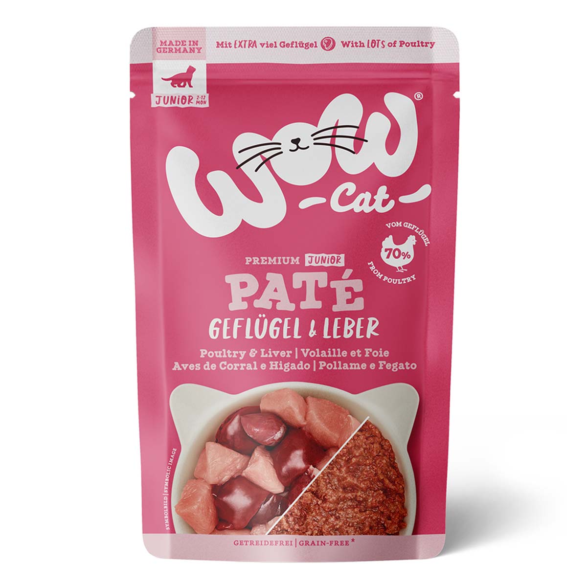 WOW CAT Junior drůbež a játra