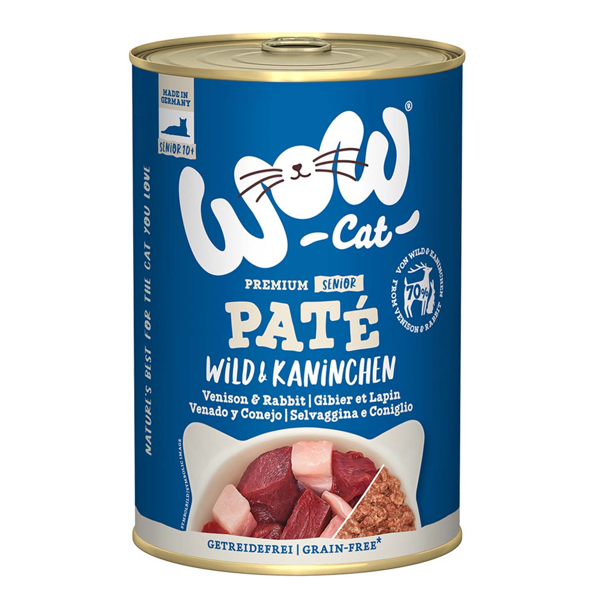 WOW CAT Senior zvěřina a králík