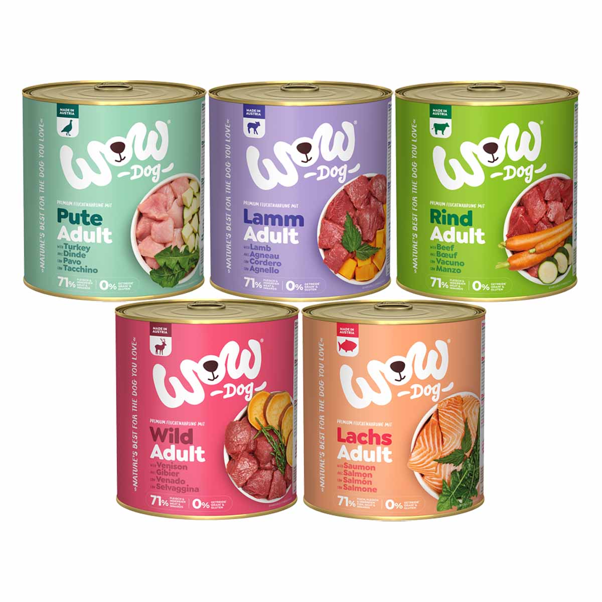 WOW Adult 30× 800 g, variace chutí