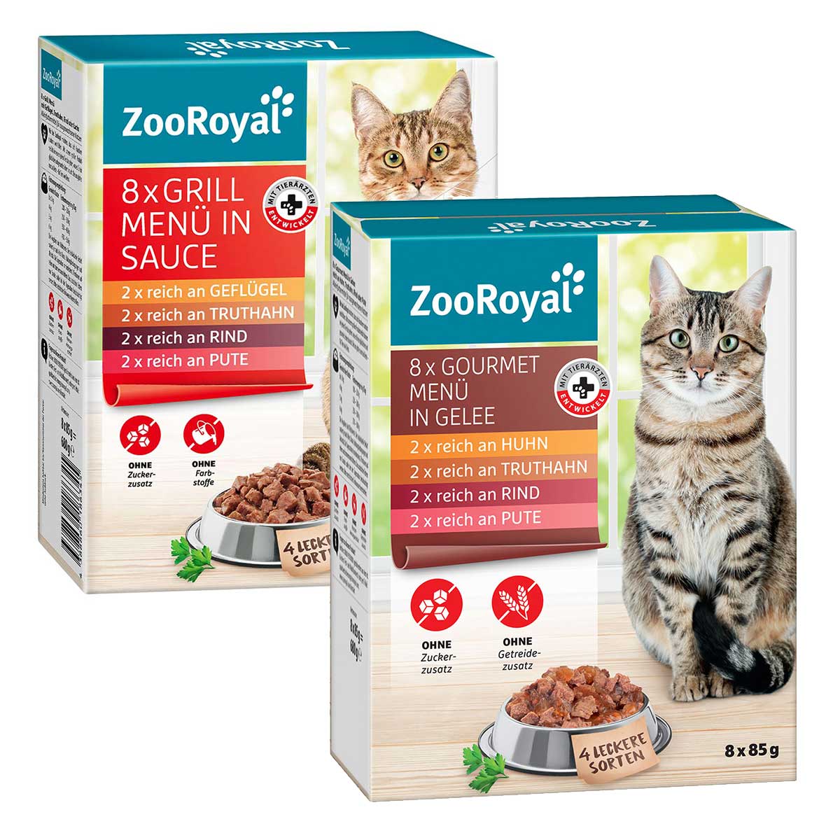 ZooRoyal menu multipack, kombinované balení, 96× 85 g