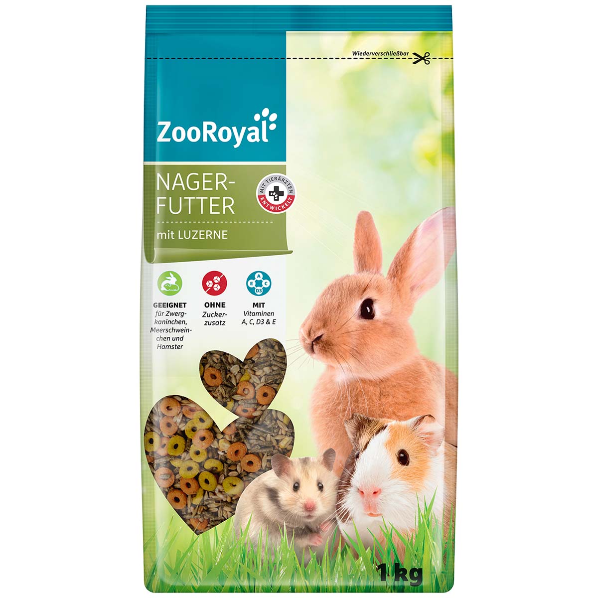 ZooRoyal krmivo pro hlodavce s vojtěškou 1 kg