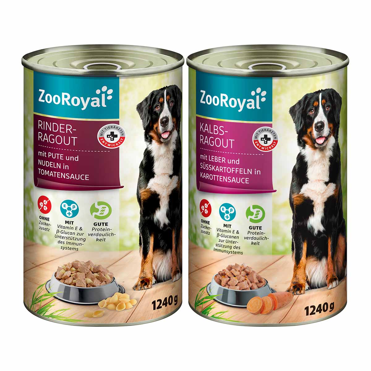 ZooRoyal Ragout Mixpaket Hovězí &amp; Telecí 6x1240 g