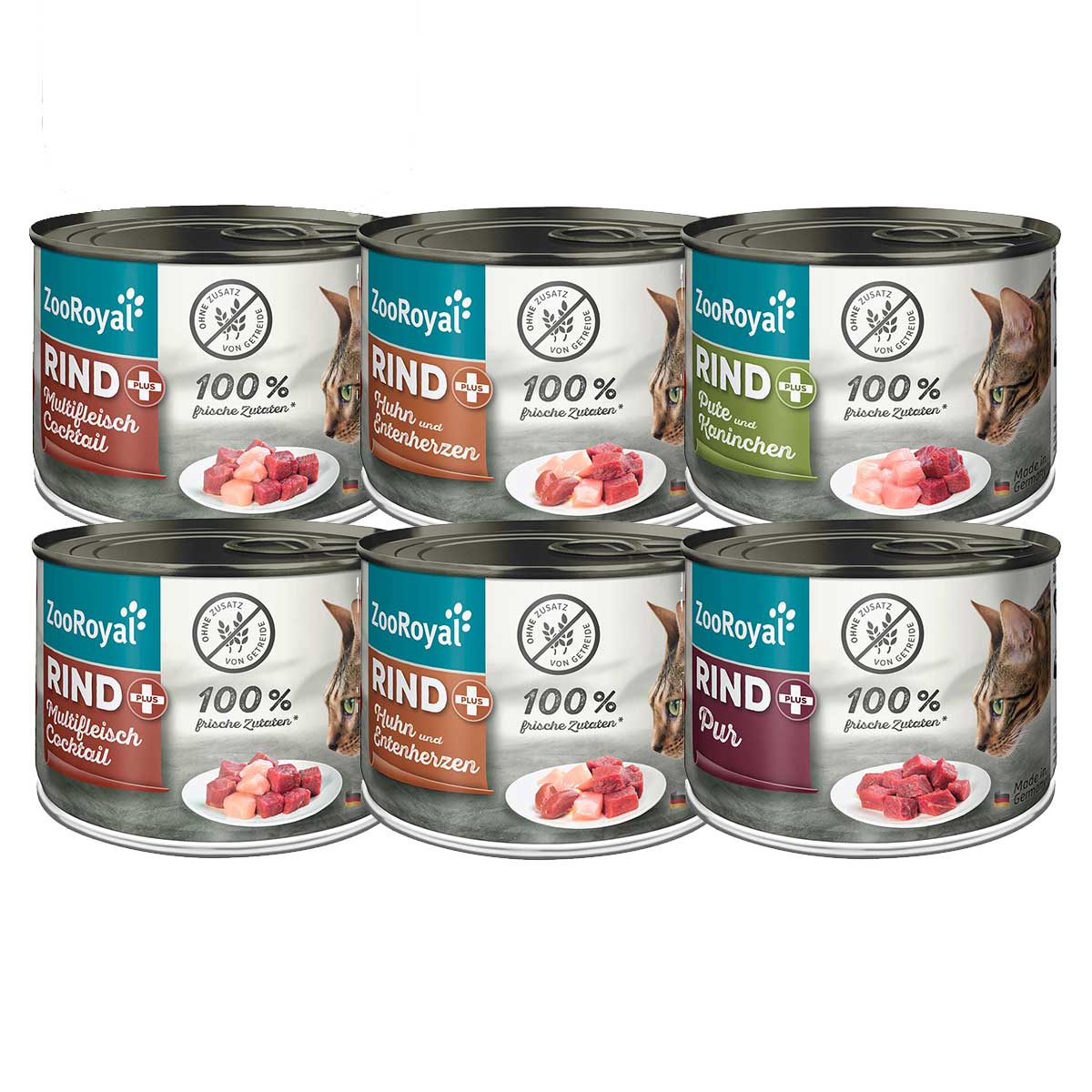 ZooRoyal hovězí plus, kombinované balení, 200g konzervy