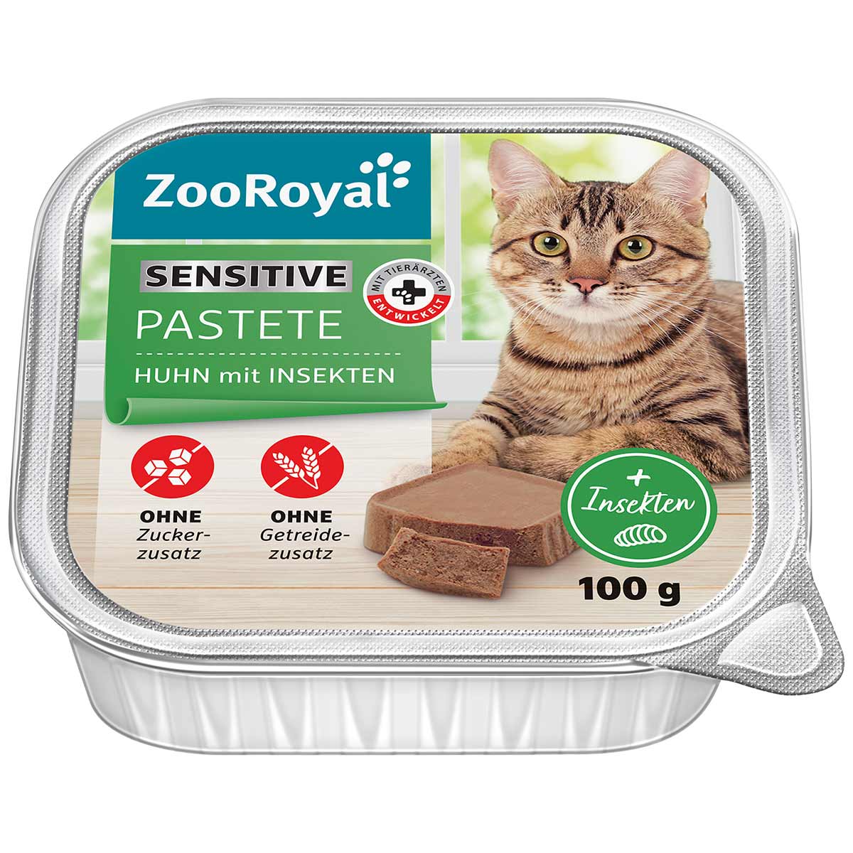 ZooRoyal paštika sensitiv kuře s hmyzím proteinem